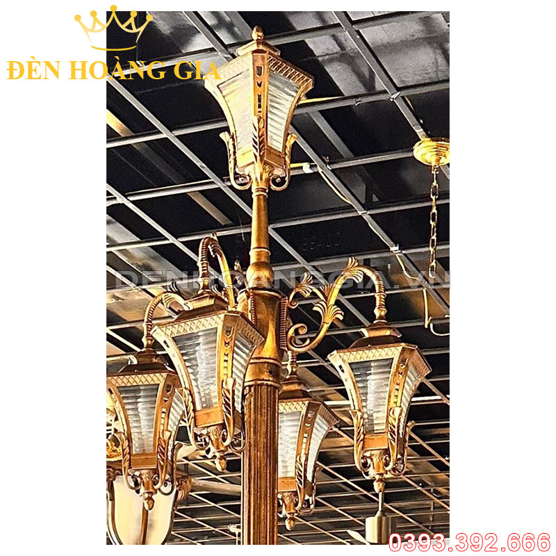 Đèn led trụ sân vườn cao 5 bóng Rolux-TSVCD5B18