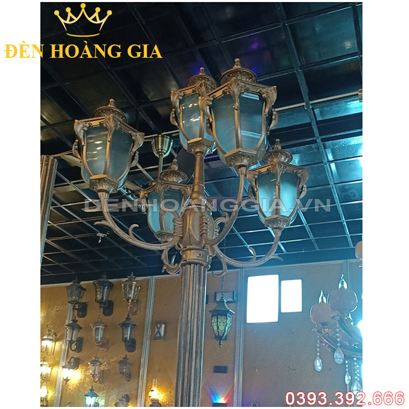 Đèn led trụ sân vườn cao 5 bóng Rolux-TSVCD5B19