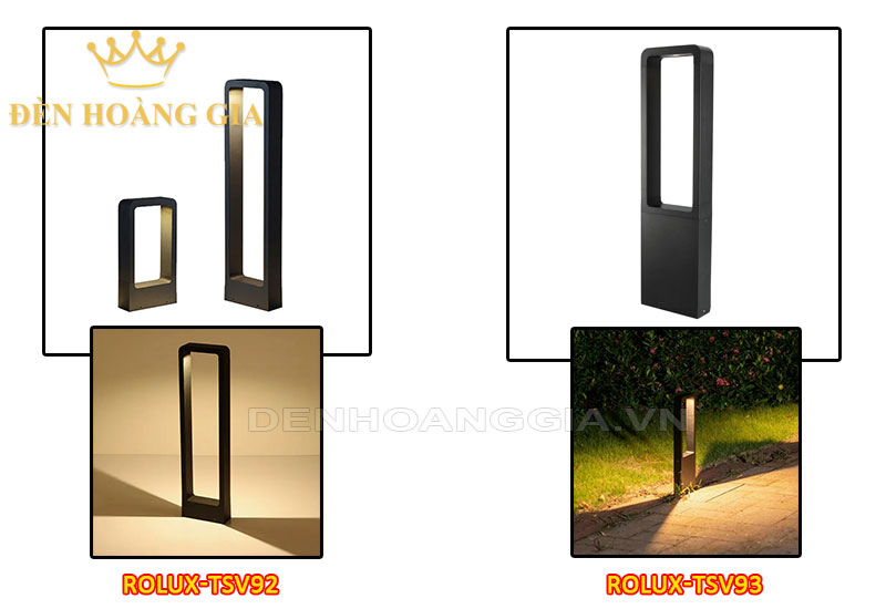 Đèn nấm sân vườn 2 thanh hiện đại