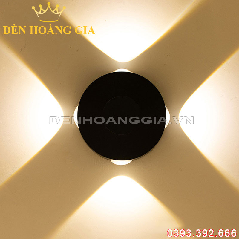 Đèn tường led hiện đại ngoài trời 4 hướng Rolux-DTHD34