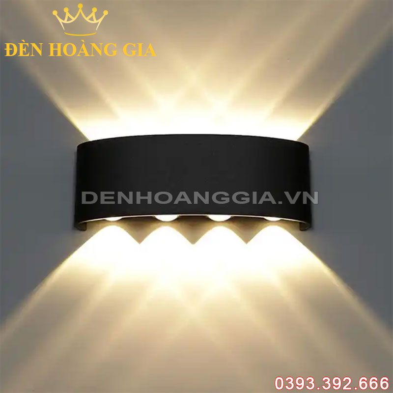 Đèn tường led hiện đại ngoài trời 8 tia Rolux-DTHD18