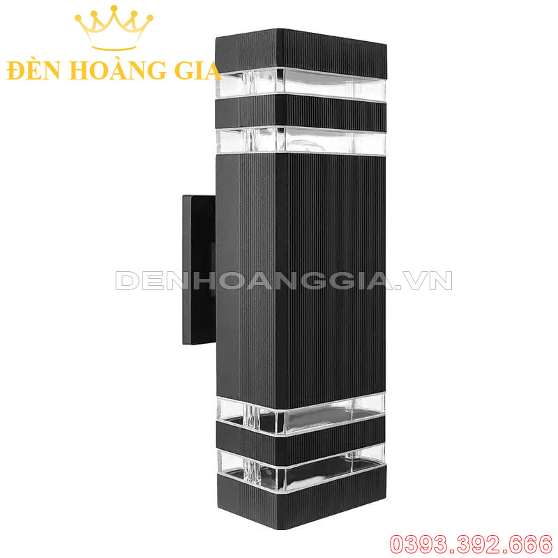 Đèn tường led kính trong 2 đầu Rolux-DTKT2D02