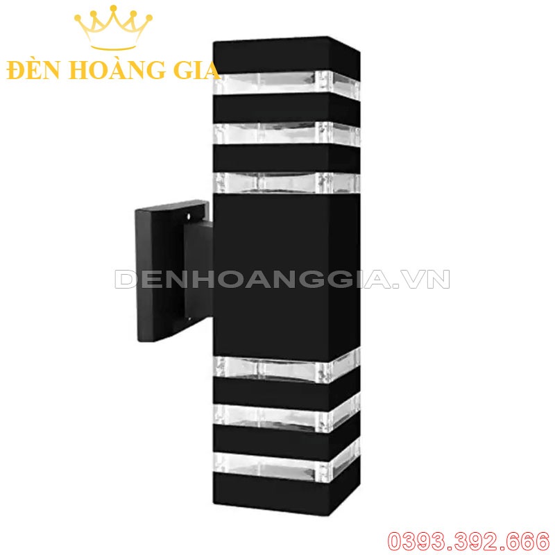 Đèn tường led kính trong 2 đầu Rolux-DTKT2D03