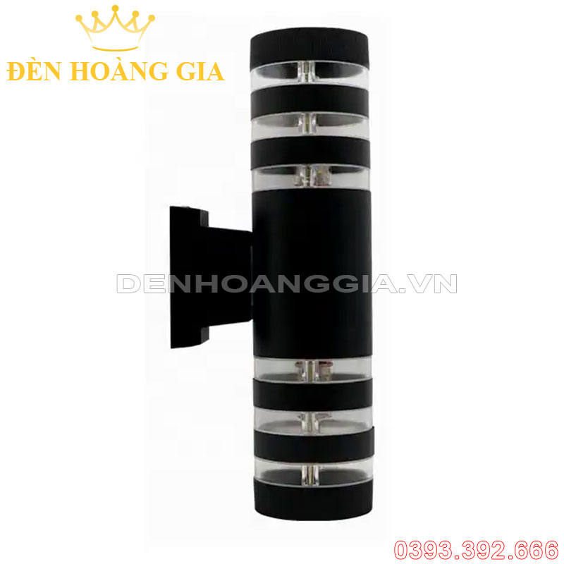 Đèn tường led kính trong 2 đầu Rolux-DTKT2D05