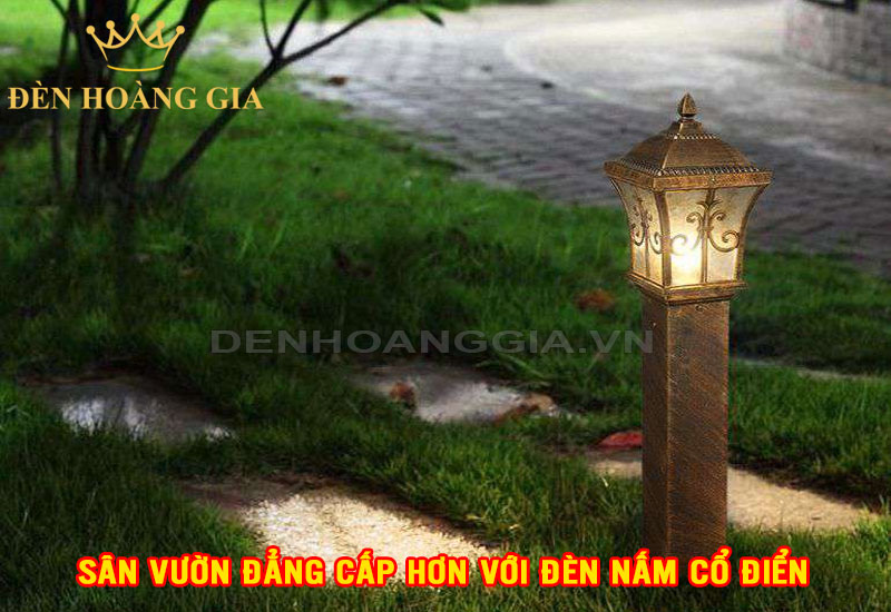Sân vườn sang trọng, đẳng cấp hơn với đèn nấm cổ điển