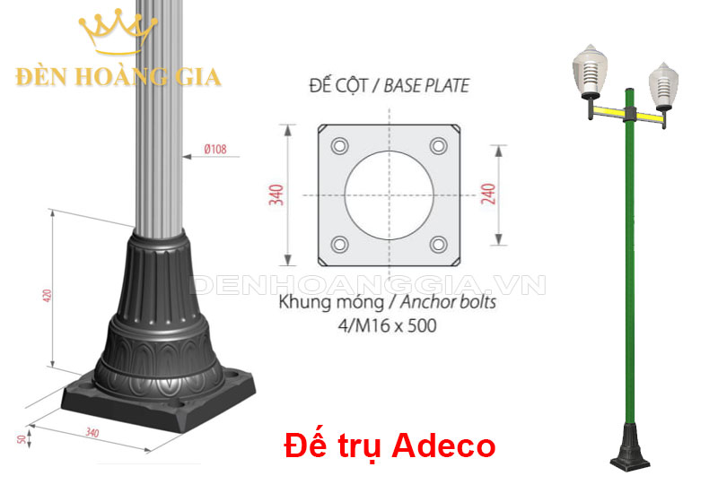 Đế trụ Adeco