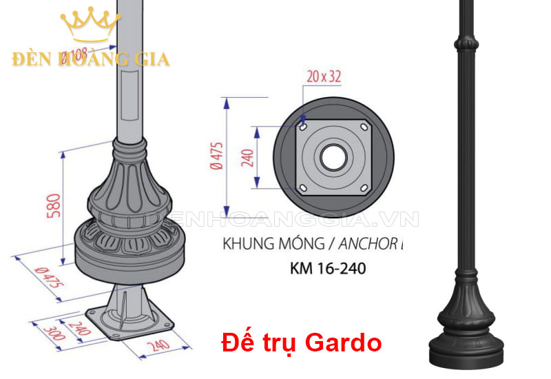 Trụ đèn Gardo