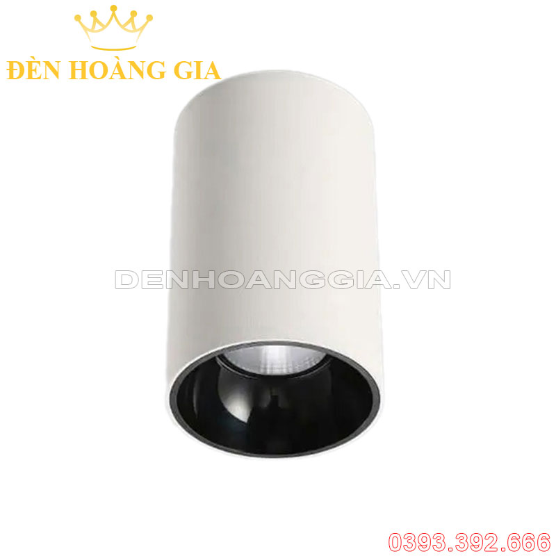 Đèn led ống bơ vỏ trắng chóa đen