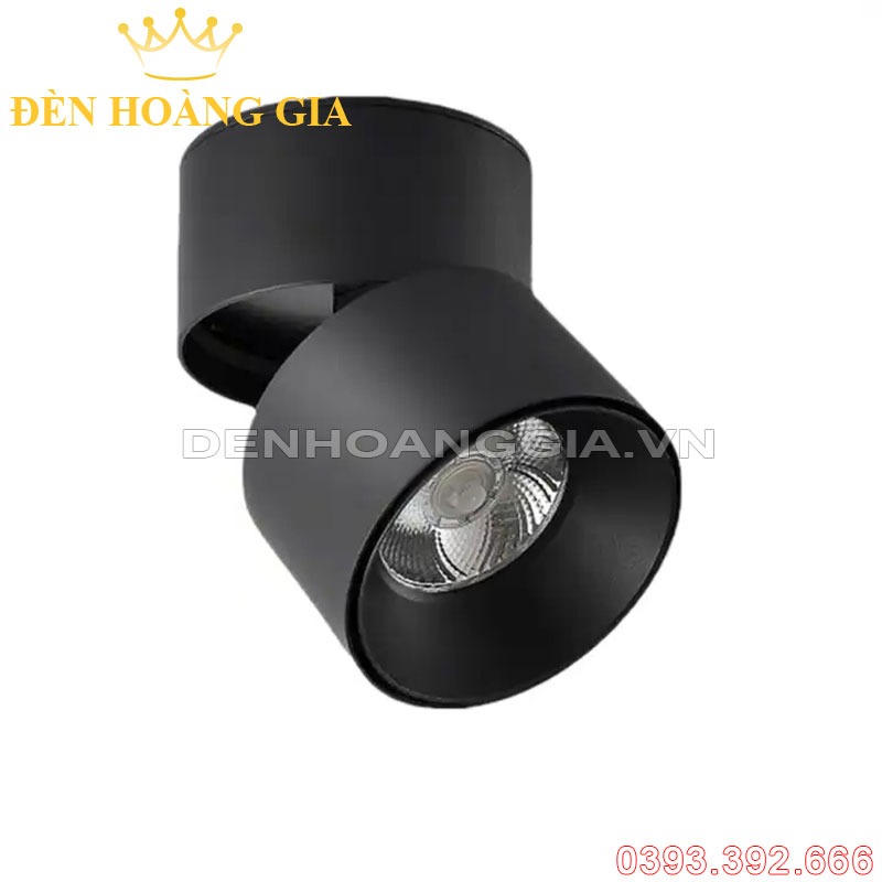 Đèn led ống bơ xoay 360 GR vỏ đen