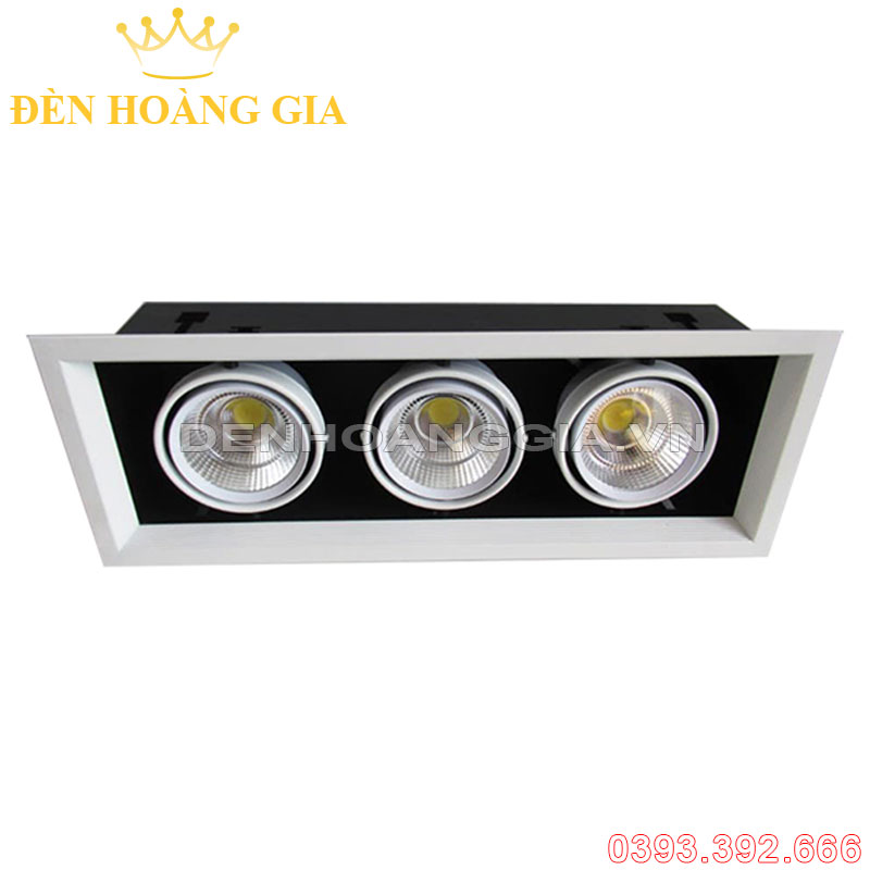 Đèn led Spotlight âm trần hộp ba bóng