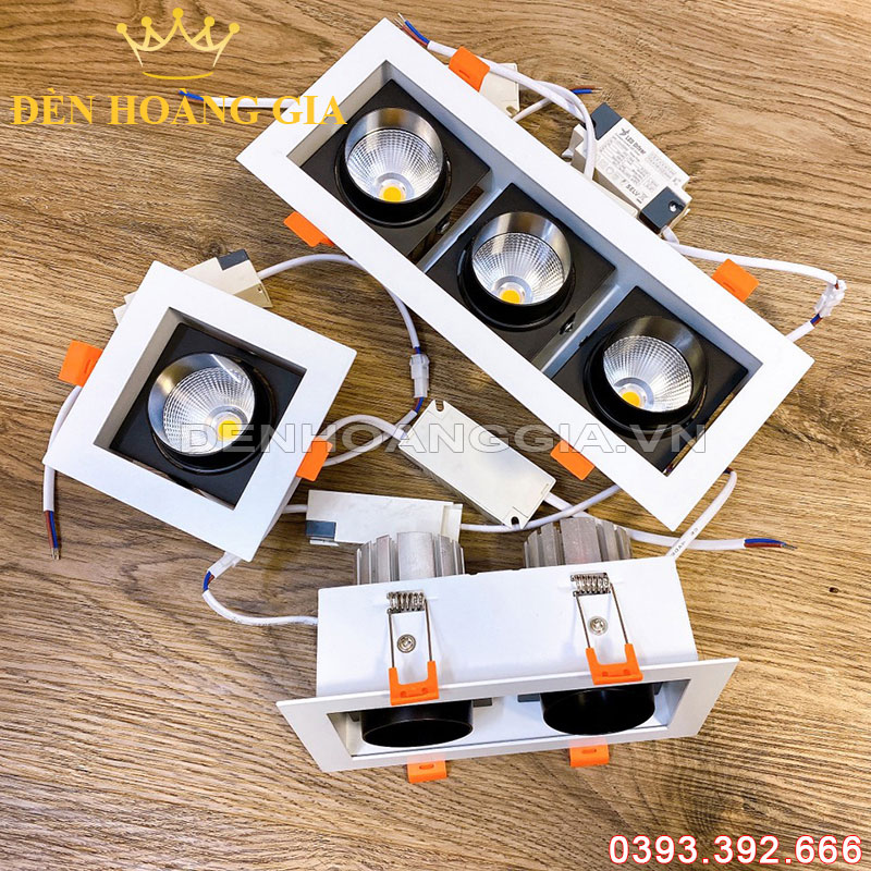 Đèn led spotlight âm trần hộp Mini đôi