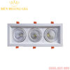 Đèn led spotlight âm trần mặt lõm ba bóng mặt trắng