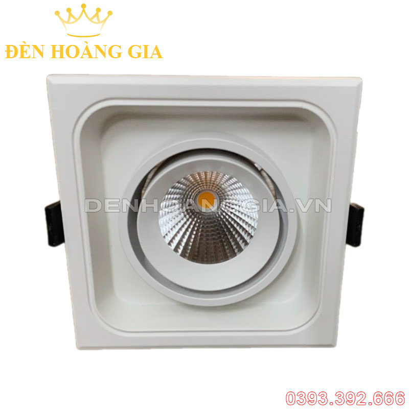 Đèn led Spotlight âm trần mặt lõm Luxury vuông mặt trắng