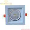 Đèn led spotlight âm trần mặt lõm Plus vuông mặt trắng