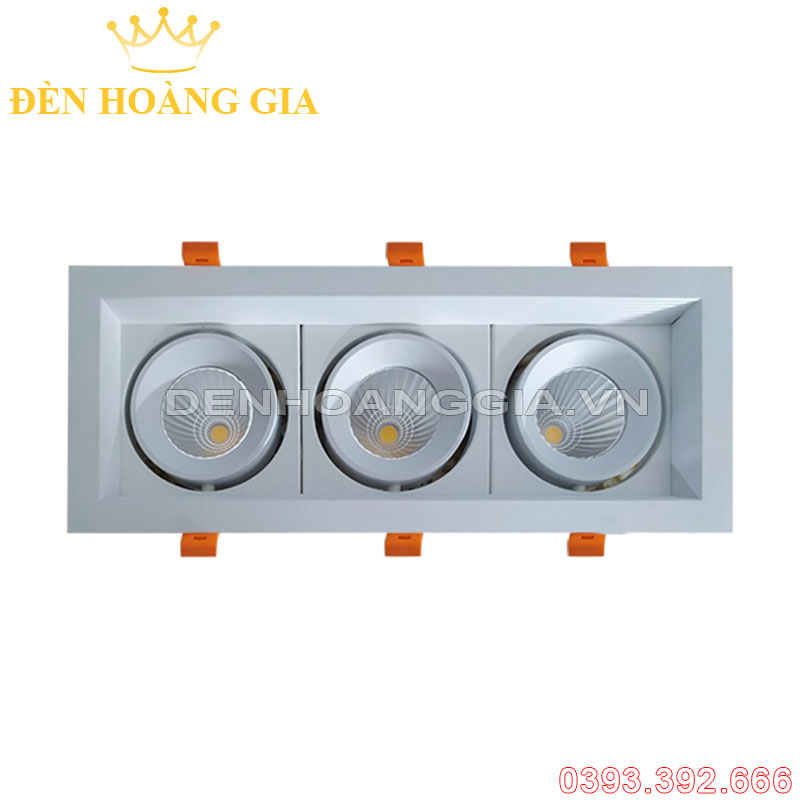 Đèn led Spotlight âm trần mặt lõm Promax ba bóng mặt trắng