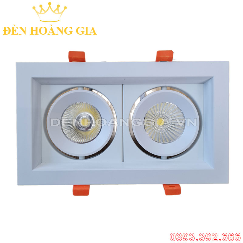Đèn led Spotlight âm trần mặt lõm Promax đôi mặt trắng