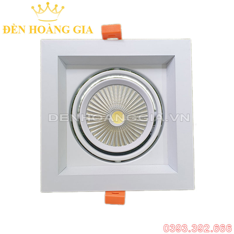 Đèn led spotlight âm trần mặt lõm vuông mặt trắng