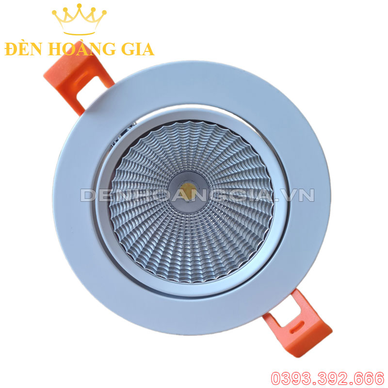 Đèn led spotlight âm trần mặt phẳng tròn mặt trắng