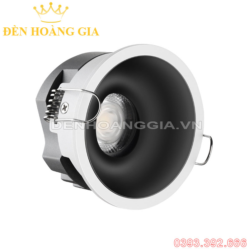 Đèn led spotlight âm trần tròn đế thấp
