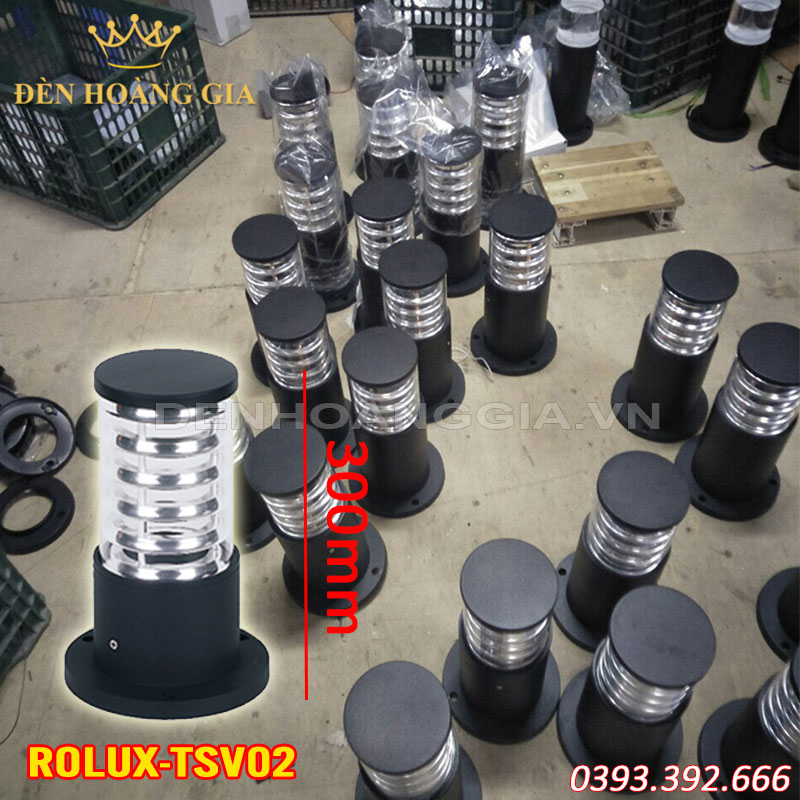 Đèn trụ nấm sân vườn Rolux-TSV02 cao 300mm