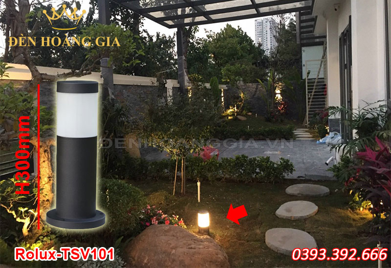 Đèn trụ nấm sân vườn Rolux-TSV101 300mm