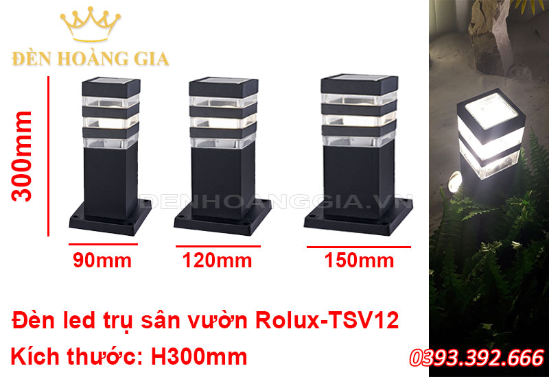 Đèn nấm sân vườn Rolux-TSV12 cao 300mm