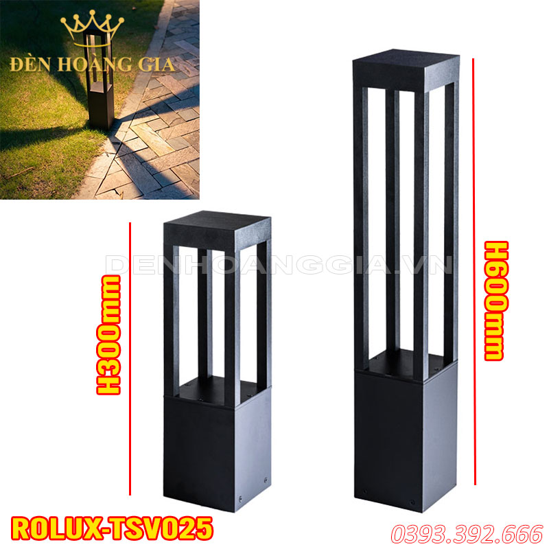 Đèn led trụ sân vườn Rolux-TSV25