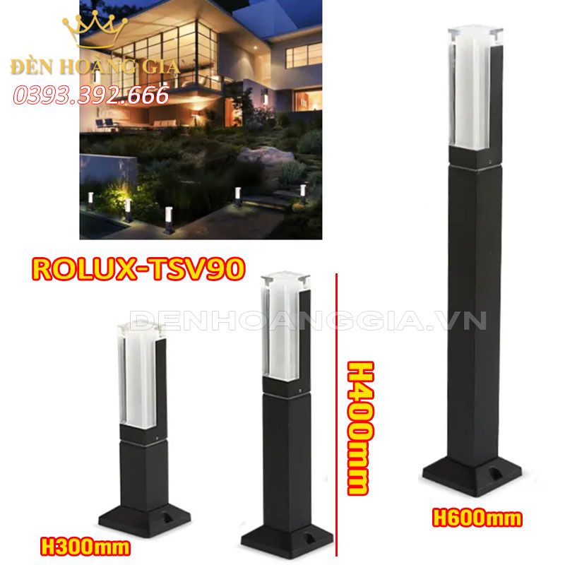 Đèn led trụ sân vườn Rolux-TSV90 - 400mm