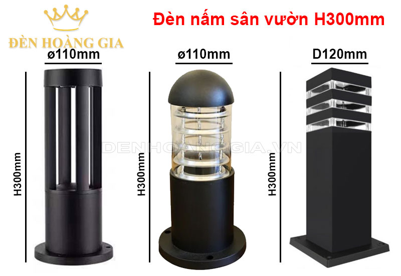 Đèn nấm sân vườn H300mm