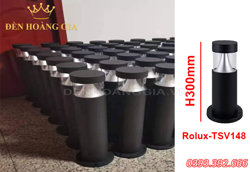 Đèn led trụ sân vườn Rolux-TSV148 kích thước H300mm