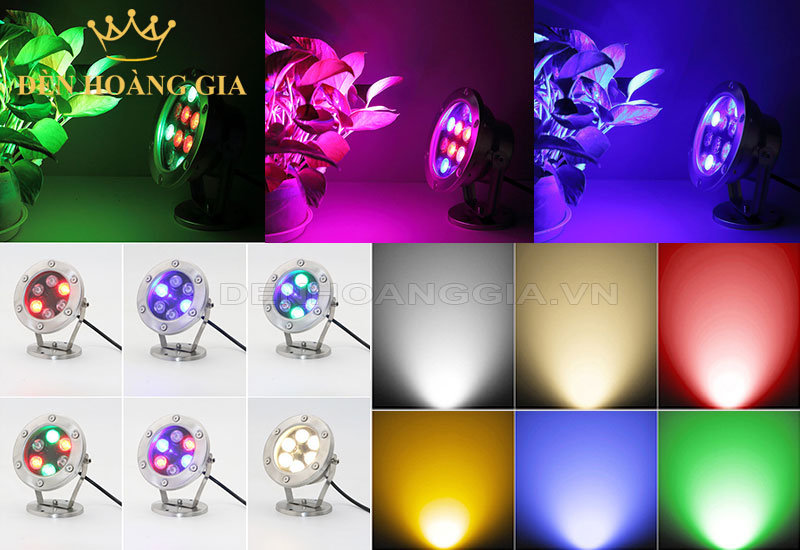 Ánh sáng đèn led chiếu cây Inox