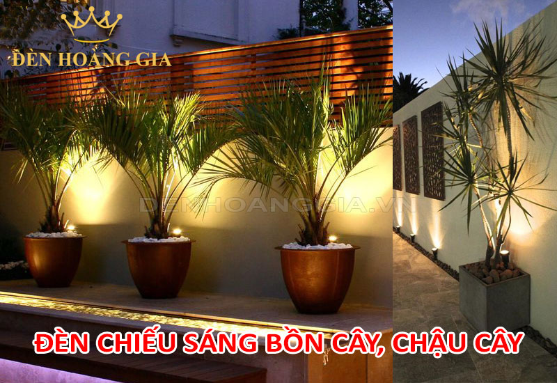 Đèn chiếu sáng bồn cây, chậu cây