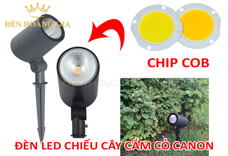 Đèn led chiếu cây cắm cỏ CANON