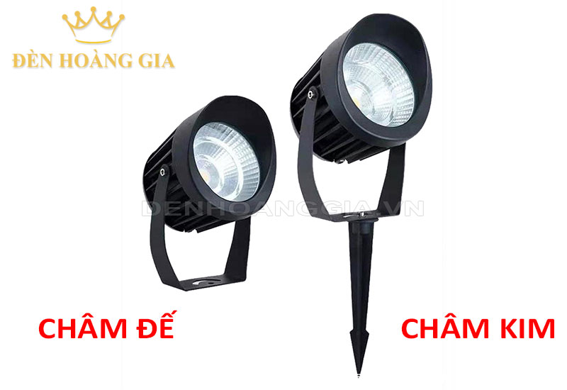 Đèn led chiếu cây chân kim và chân đế
