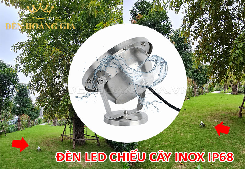 Đèn led chiếu cây Inox IP68 độ bền cao, tính thẩm mỹ tốt