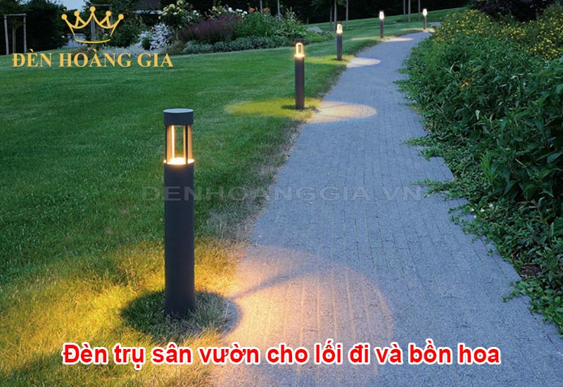 Đèn trụ sân vườn cho lối đi và bồn hoa