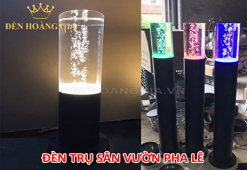 Đèn trụ sân vườn pha lê đẹp