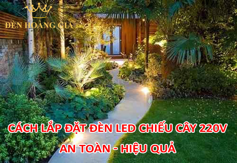 Hướng dẫn cách lắp đặt đèn led chiếu cây 220V an toàn