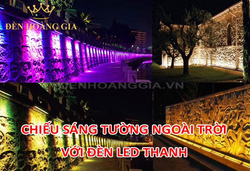 Chiếu sáng tường ngoài trời với đèn led thanh