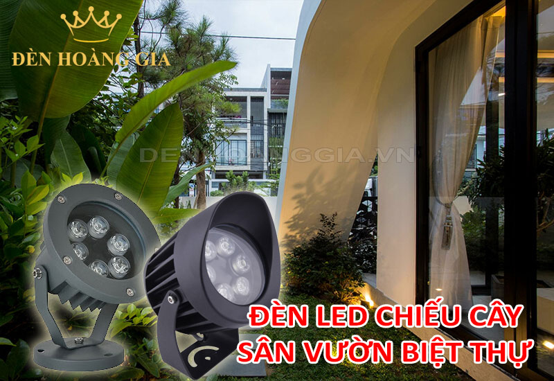 Đèn chiếu cây cho sân vườn biệt thự