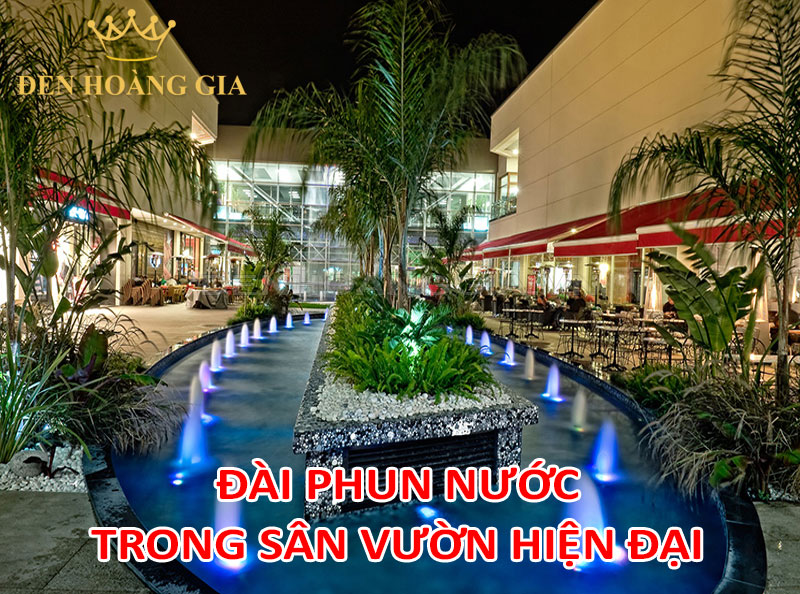 Đài phun nước trong thiết kế sân vườn hiện đại