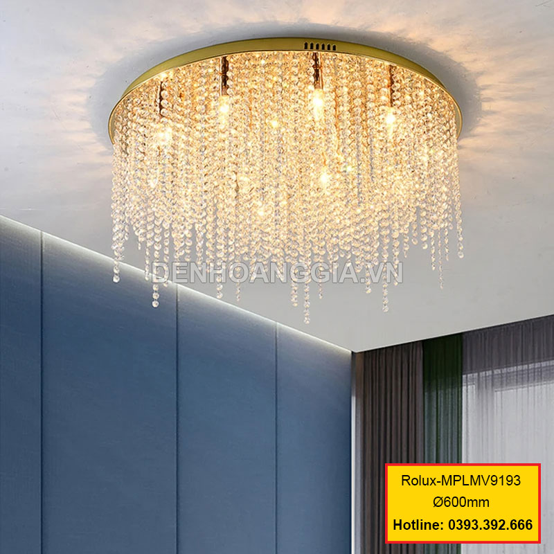 Đèn led mâm pha lê trang trí Rolux-MPLMV9193
