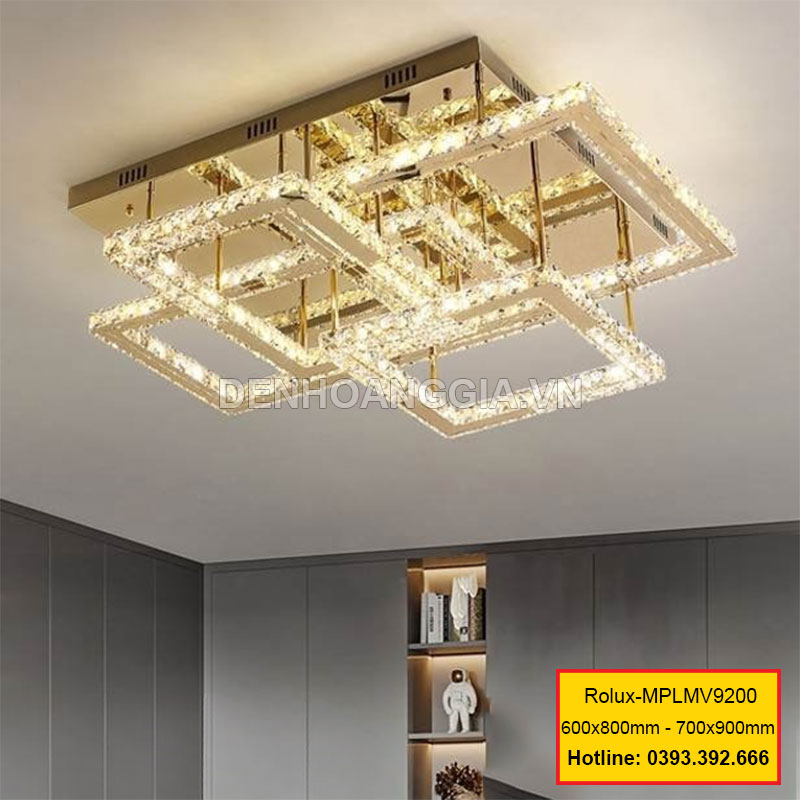 Đèn led mâm pha lê trang trí Rolux-MPLMV9200