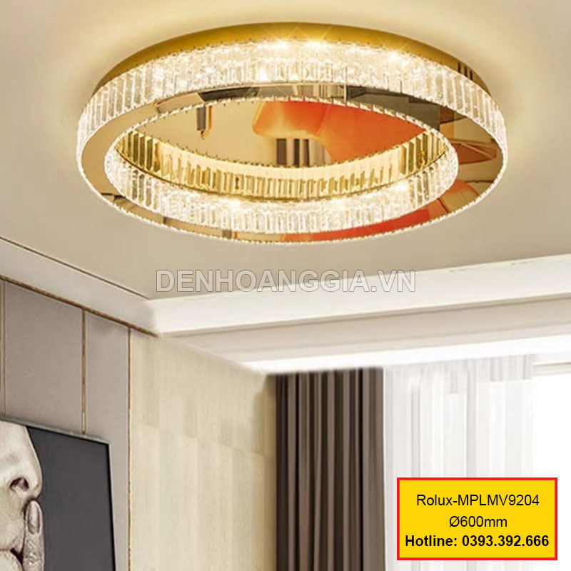 Đèn led mâm pha lê trang trí Rolux-MPLMV9204