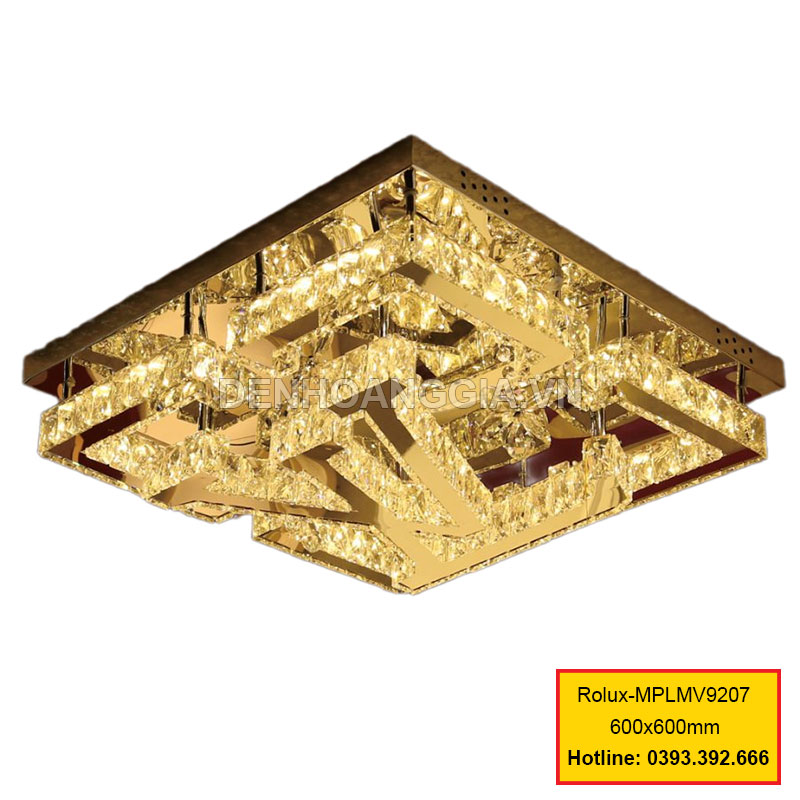 Đèn led mâm pha lê trang trí Rolux-MPLMV9207