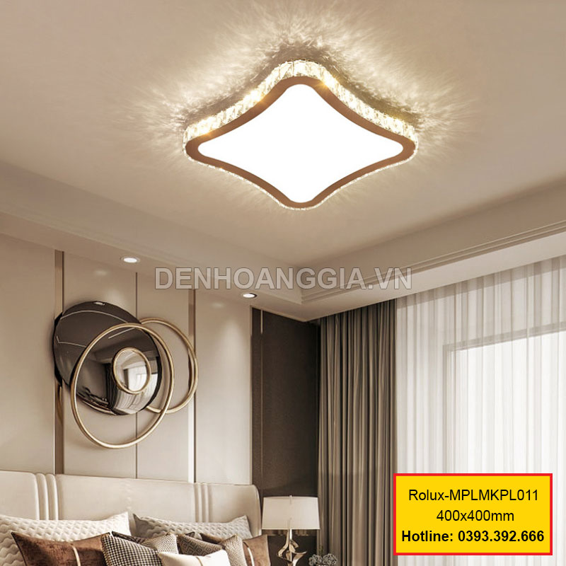 Đèn mâm mica pha lê trang trí Rolux-MPLMKPL011