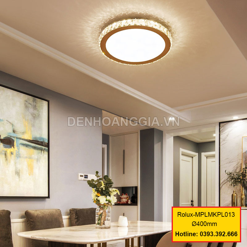 Đèn mâm mica pha lê trang trí Rolux-MPLMKPL013