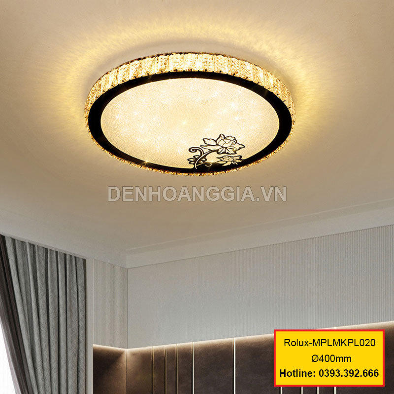 Đèn mâm mica pha lê trang trí Rolux-MPLMKPL020