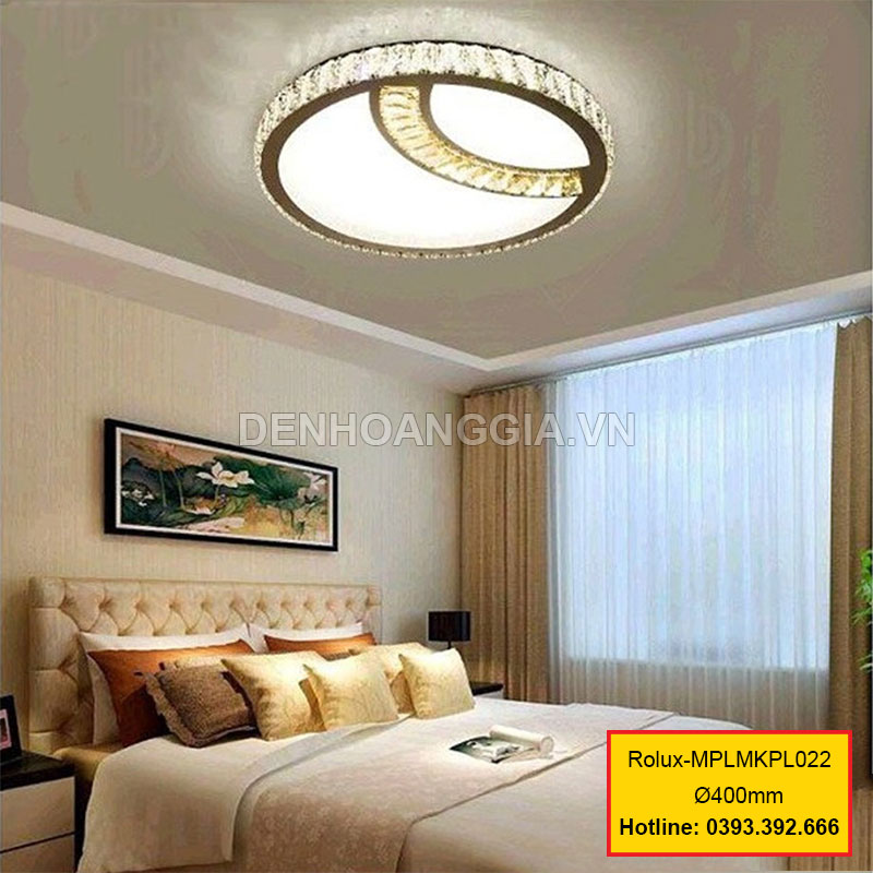 Đèn mâm mica pha lê trang trí Rolux-MPLMKPL022