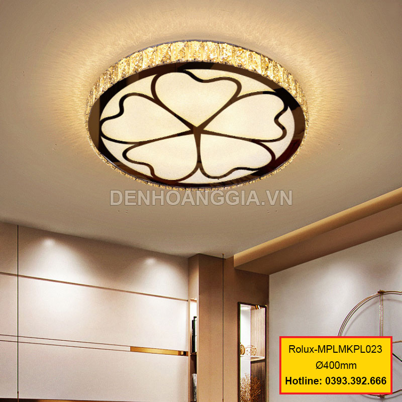 Đèn mâm mica pha lê trang trí Rolux-MPLMKPL023